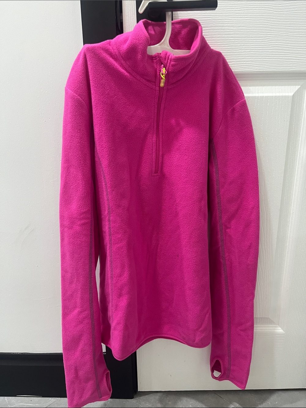 h&m sport women’s active fleece pullover hot pink size Small